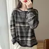 Elegante Abrigo 26 Cárdigan de Punto para Mujer, Jacquard, Nuevo Estilo Transfronterizo, Diseño Adelgazante, Primavera y Otoño, Fair Isle Ajuste Holgado