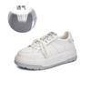 Zapatos de Cuero Genuino para Mujer Primavera 2026 con Suela de Película de Succión, Tenis Versátiles de Suela Gruesa, Zapatos Blancos Casuales, Zapatos de Tabla para Mujer Cómodos y Que No Cansan Tus Pies