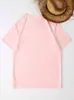 Camisa Casual de Algodón Puro para Mujer 2025, Cuello Redondo, Manga Corta, Estampada de Algodón Europeo, Americano y del Sudeste Asiático