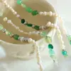 Indonésia Bali estilo pequeno fresco único pedra natural de água doce pérola titânio aço costura colar cross-border joias mulheres