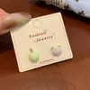 Pendientes de Gato Frutal Coloridos de Dibujos Animados para Mujer, Aguja de Plata, Exquisitos, Dulces, Lindos, Juveniles, Amigables para Estudiantes, Nuevos Pendientes de Primavera