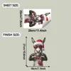 Fun-m653 Divertido Sombrero de Navidad de Cabeza de Burro para Bromas Pegatina Decorativa de Personalidad para Tapa de Inodoro de Baño Autoadhesiva