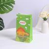 Bolsa de dulces de dinosaurio, bolsa de comida creativa, bolsa de papel kraft, bolsa de regalo de dulces, bolsa de pegatinas al por mayor