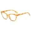 Gafas de lectura de alta calidad BJYX patilla de resorte remache floral multicolor marca de moda nueva transfronteriza espejo plano anti-luz azul