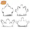 Molde Divertido para Biscoitos DIY Aço Inoxidável Ferramentas de Cozinha para Assar Conjunto de 4 Peças Coroa Chapéu de Etiqueta