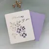 Tarjeta de felicitación de mariposa grabada con láser a mano para vacaciones, Tarjeta de la bendición más sincera de Año Nuevo, Tarjeta de flor de rosa de Acción de Gracias