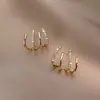 Aretes Nuevos Populares Estilo Coreano de Cuentas de la Fortuna, Tachuelas Versátiles Simples y Elegantes, Joyería para Orejas Mismo Estilo de Transmisión en Vivo al por Mayor