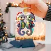 Nuevo Adorno Colgante de Animales Planos de Acrílico Transfronterizo Mundo Animal Fiesta Navideña Decoración de Árbol de Navidad Colgante Dibujos Animados