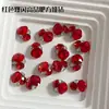 Joyería para uñas de taladro de poste de alta calidad, red social, explosión de destello, cuadrado gordo, taladro de poste, taladro de poste tridimensional, bola, joyería para uñas blanca y rosa