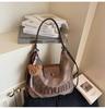 Bolsa de Ombro Estilo Dumpling Transfronteiriça para Mulheres, Grande Capacidade, Novo Modelo 2026, Bolsa de Ombro de Nicho, Mochila Casual Multifuncional