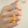 Madera de sándalo natural lindo lindo colgante de Hello Kitty cadena para teléfono móvil creativo madera tejido a mano bolso colgante que combina con todo