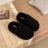 Pantuflas de algodón para mujer para invierno y exteriores, de suela gruesa, con diseño de punta cerrada, forro de felpa, suela suave, adecuadas tanto para el hogar como para ir al trabajo, talón completamente cerrado, versátiles y cálidas