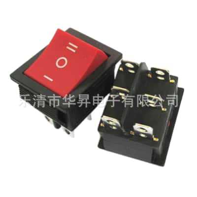 KCD4六脚三挡实心红盖船型开关1