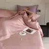 Lujo Clase A Set de Tres o Cuatro Piezas de Tencel Lenzing de 100 Conteo, Suave Sedoso Amigable con la Piel, Funda de Edredón Grado Materno e Infantil, Sábana Ajustable, Juego de Cama