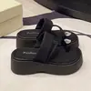 Sandalias Slip-On con Suela Gruesa para Aumentar la Altura para Mujer, Nuevo Modelo Verano 2026, Cómodas para Personas Bajitas, Chanclas con Pedrería para Mujer