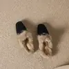 Pantuflas Esponjosas para Mujer, Medias Pantuflas Perezosas para Exteriores 2026 Invierno, Mocasines con Forro de Piel de Conejo y Ante Francés, Zapatos para Mujer