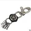 Llavero de cuero de alta calidad, venta al por mayor, llavero de piel de vaca, comercio exterior, moda novedosa, adornos de cintura para hombres
