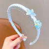 Tiara de concha estrela do mar cor macaron com dentes antiderrapante para meninas atmosfera de roupa de praia acessório de cabelo infantil