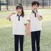 Conjunto de Uniforme Escolar de Manga Corta de Verano para Estudiantes de Secundaria, Uniformes para Reuniones Deportivas de Primaria, Trajes de Graduación de Uniforme de Preparatoria, Compra Grupal al por Mayor