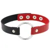 Colar Gargantilha Punk Rock Estilo Europeu e Americano Gargantilha Circular de Couro PU Acessórios Moda Garota Popular Boate Acessórios Femininos
