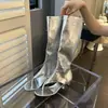 Sandálias Versáteis de Salto Médio para Mulheres de Moda de Nicho 2026 Novas Botas de Cano Longo para Roupa de Verão Botas de Salto Fino para Menina Spicy