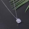 Colar de Diamante Quadrado Banhado a Cobre com Cor de Ouro Branco Real Preservada 2025 Novo Popular Corrente para Clavícula Acessível Luxo Moda Feminina Design de Nicho