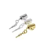 Cierre de lingote de oro de 18k con superficie lisa, acabado bañado en oro y plata que conserva el color, cierre para pulsera y piezas finales de collar, accesorios de joyería para DIY