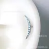Brincos de Liga de Titânio Fengtai F136 com Zircônia Incrustada em Forma de Meia-Lua G23 Body Piercing de Titânio Studs para Orelha Studs para Hélice da Orelha