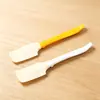 Espátula de silicone para manteiga, resistente a altas temperaturas, bastão misturador de cabeça curva, abridor de latas, espalhador multifuncional de manteiga e geleia para panificação com cabo longo