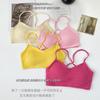 Nuevo sujetador de playa primavera y verano espalda hermosa espalda cruzada tirante puro sexy ajustado estilo Hong Kong tirante suave