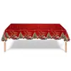 Nuevo Mantel Temático Fiesta de Navidad Rojo Papá Noel Alce Decoración Festiva Infantil Mantel Desechable