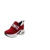 Zapatos de plataforma de cuña versátiles de primavera y otoño con altura oculta para mujer, mocasines cómodos de talla grande, zapatos casuales de tacón medio de moda