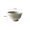 Cerámica de Jingdezhen Vajilla Juego de Vajilla Estilo Japonés Bol de Arroz para el Hogar Bol para Fideos Bol de Sopa Cerámico Retro con Dos Asas Bol para Ensalada