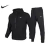 Comercio Exterior Transfronterizo Conjunto de Dos Piezas para Hombre Primavera y Otoño Sudadera con Capucha de Tejido de Rizo y Conjunto de Pantalones para Deportes, Ocio y Fitness