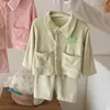Nuevo Conjunto de Ropa de Casa para Niños Otoño e Invierno para Niños Medianos y Grandes Conjunto de Pijama para Niñas Ropa Interior Caliente para Niñas Ropa Exterior para Niños Engrosada