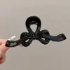 Pinza de tiburón negra en forma de corazón para recogido, elegante pinza para el pelo floral para la parte trasera de la cabeza, gran accesorio para el pelo de pinza de garra estilo nuevo 2026