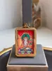 Colar Pingente Thangka Oito Grandes Divindades Guardiãs Aço Titânio Concha com Incrustação de Cinábrio Acessórios Colecionáveis