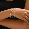 Pulsera de Múltiples Capas para Mujer Estilo Pequeño y Fragante Moda OL Aleación Electrochapada en Oro de 18 Quilates Pulsera de Diseño de Nicho