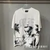Marca Americana da Moda Tops de Verão para Casal Estampado com Strass Emoção Mista Camiseta de Manga Curta Ins