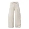 Pantalones casuales americanos JIAMU de dos tonos, deconstruidos, con línea dividida, unisex, pierna ancha, patchwork curvo, algodón puro, pantalones largos de pierna curva