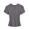 Camiseta feminina multicolorida estilo americano Spice Girl de manga curta, 2025, nova, slim fit, justa, cintura pequena