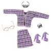 Venta Caliente Transfronteriza Nueva Muñeca Barbie de 11.5 Pulgadas Muñeca de 30 cm Vestido para Vestir Vestido Morado de Princesa Falda Pequeña Fragante