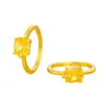 Anel Hello Kitty Colorido com Zircônia Antiga Banhado a Ouro Puzuo de Cor Forte Anel para Dedo Indicador Gato Kt Doce e Fofo