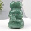 Jade de Cristal Natural 1.0 pulgada Mascota Medio Conejo Adornos Artesanales para Hogar Oficina Coche Adornos Creativos
