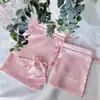 Bolsa con Cordón de Satén con Logo Personalizado Shenzhen Chuanghua Bolsa de Satén de Seda Bolsita Preferida para Regalo de Joyería Bolsa con Cordón