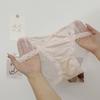 Lua Fresca Branco ~ puro desejo da menina cetim rendas cueca feminina sexy cintura média fina sem costura cuecas femininas