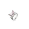 Nuevo Anillo Transfronterizo para Mujer Acero Inoxidable Incrustado con Zirconia Amor Nicho Anillo Versátil Acero Titanio Lujo Ligero Anillo para la Vida