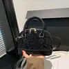 Bolso cruzado, de un solo hombro, lindo diseño de lentejuelas, bolso de moda con forma de concha, versátil, minibolso de mano, bolso de mano para mujer