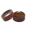 Caja de Madera Maciza para Pendientes de Mujer, Anillos, Joyero de Almacenamiento y Regalo, Nogal Negro Exclusivo Transfronterizo para Regalos de Enamorados Logo