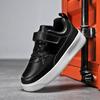 Zapatos blancos pequeños para niños zapatillas para niñas de escuela 2024 otoño nuevos zapatos de plataforma estudiante cuero impermeable antideslizante zapatos de plataforma